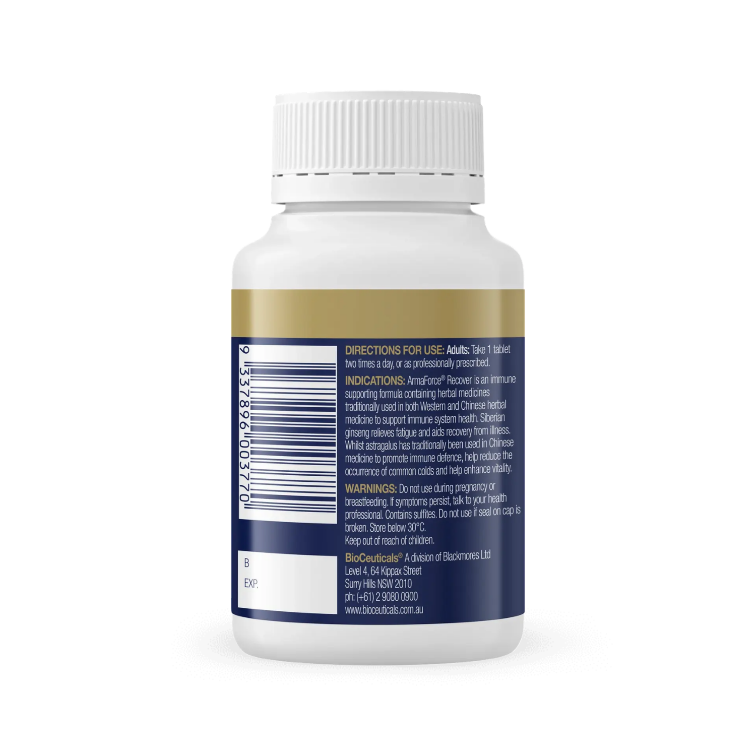 BioCeuticals Armaforce Recover 60 Tablets