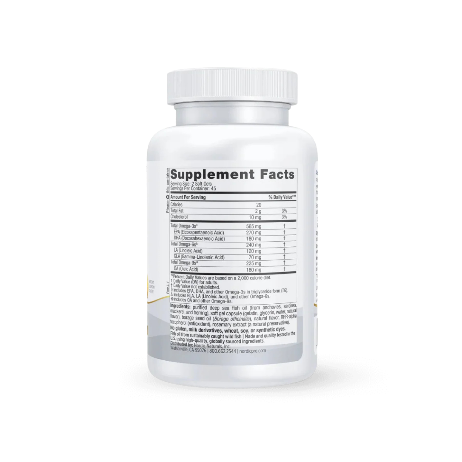 Nordic Pro Line ProEFA-3⋅6⋅9 90 Softgel Lemon Flavour