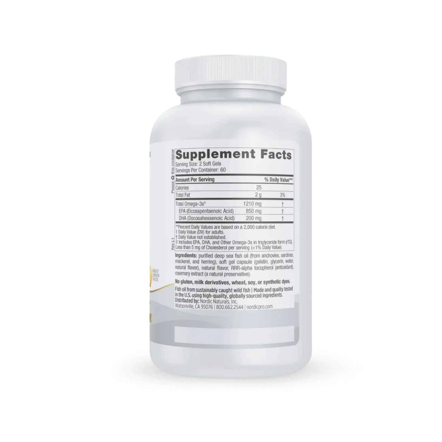 Nordic Pro Line Pro EPA 60 Softgel Lemon Flavour