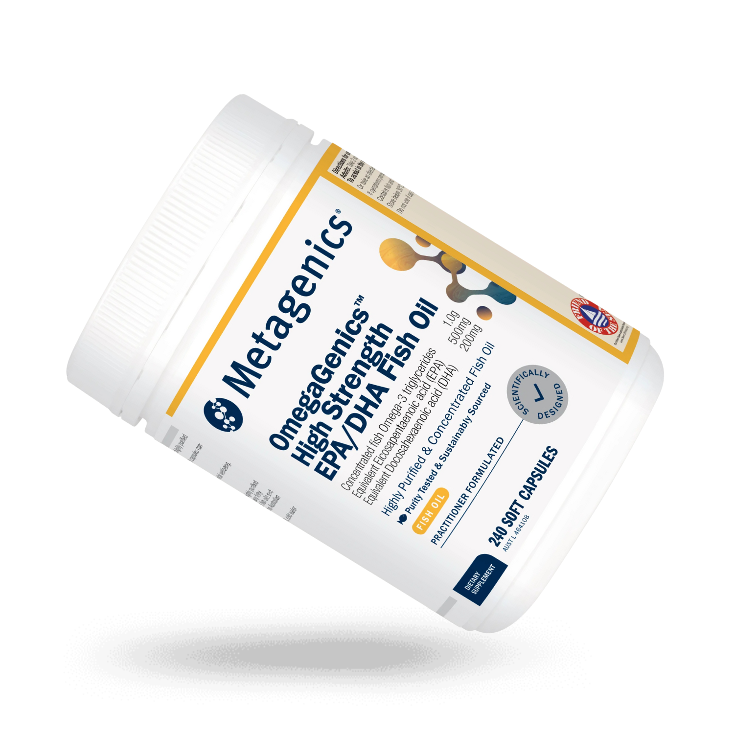 OmegaGenics High Strength EPA/DHA Fish Oil 240 Soft Capsules