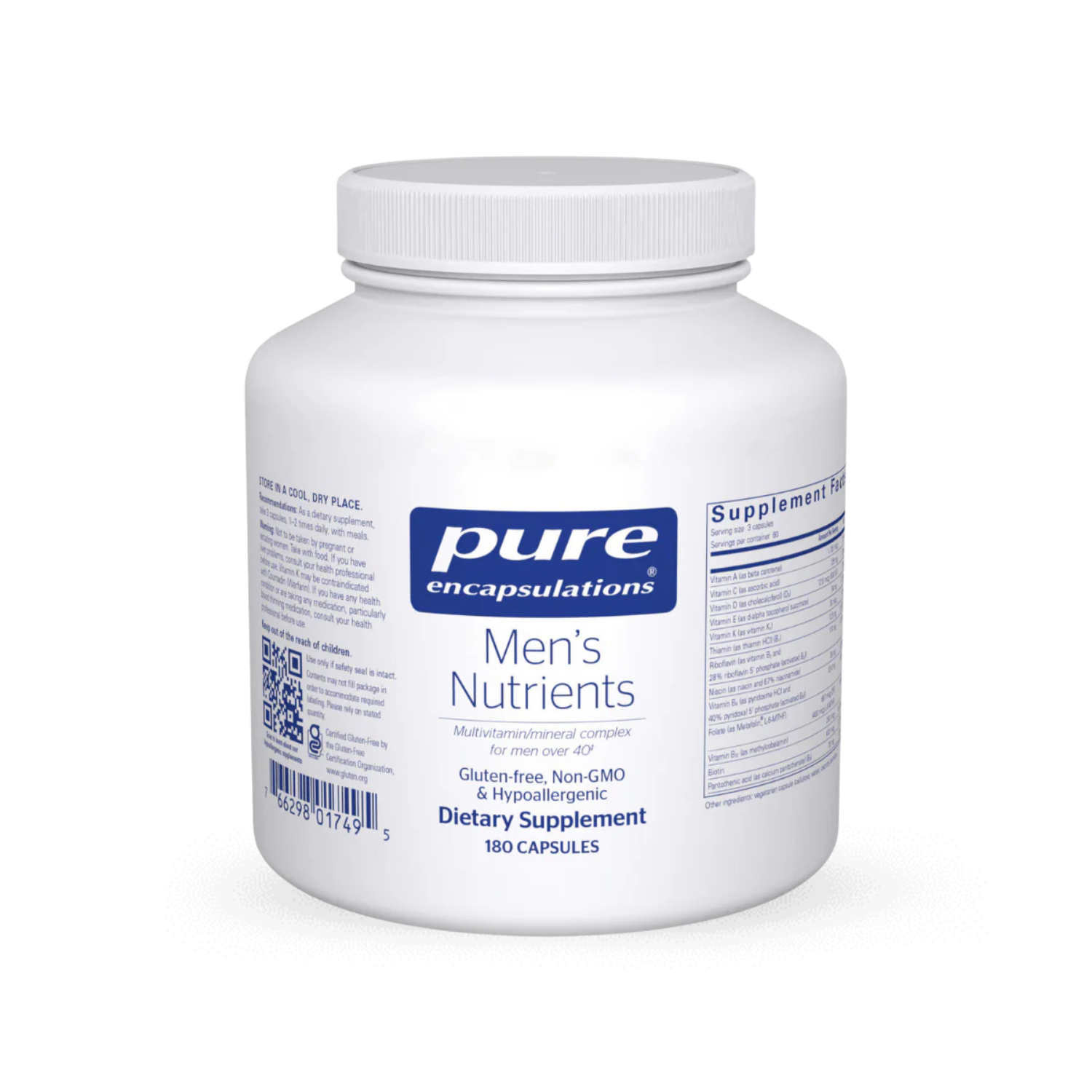 Pure Encapsulations Men's Nutrients 180 Capsules