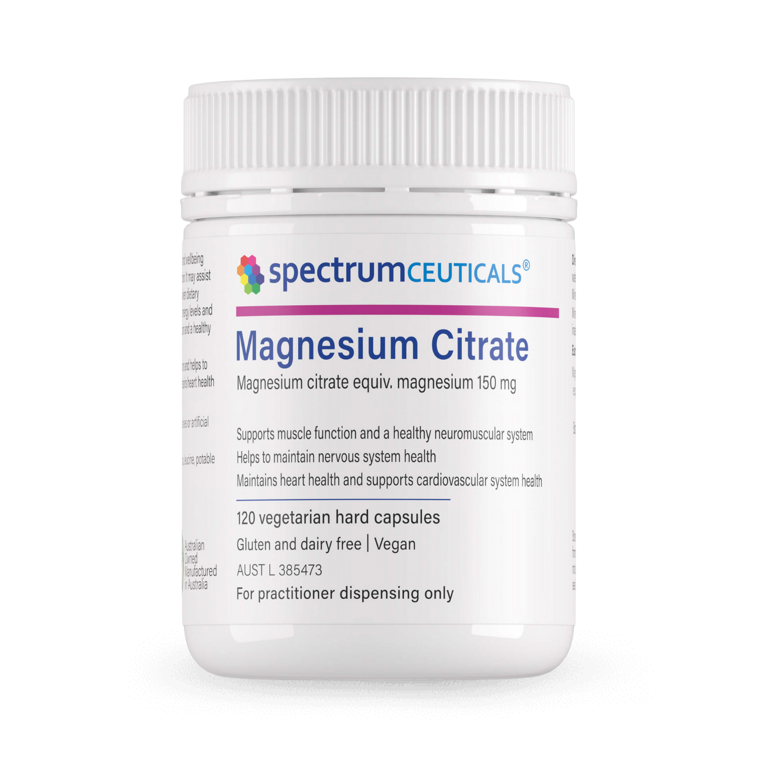SPECTRUMCEUTICALS Magnesium Citrate 120 Capsules