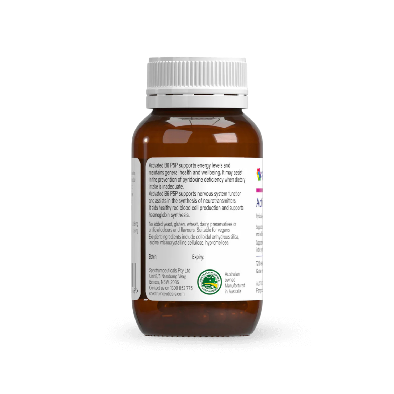 Spectrumceuticals Activated B6 P5P 120 Capsules