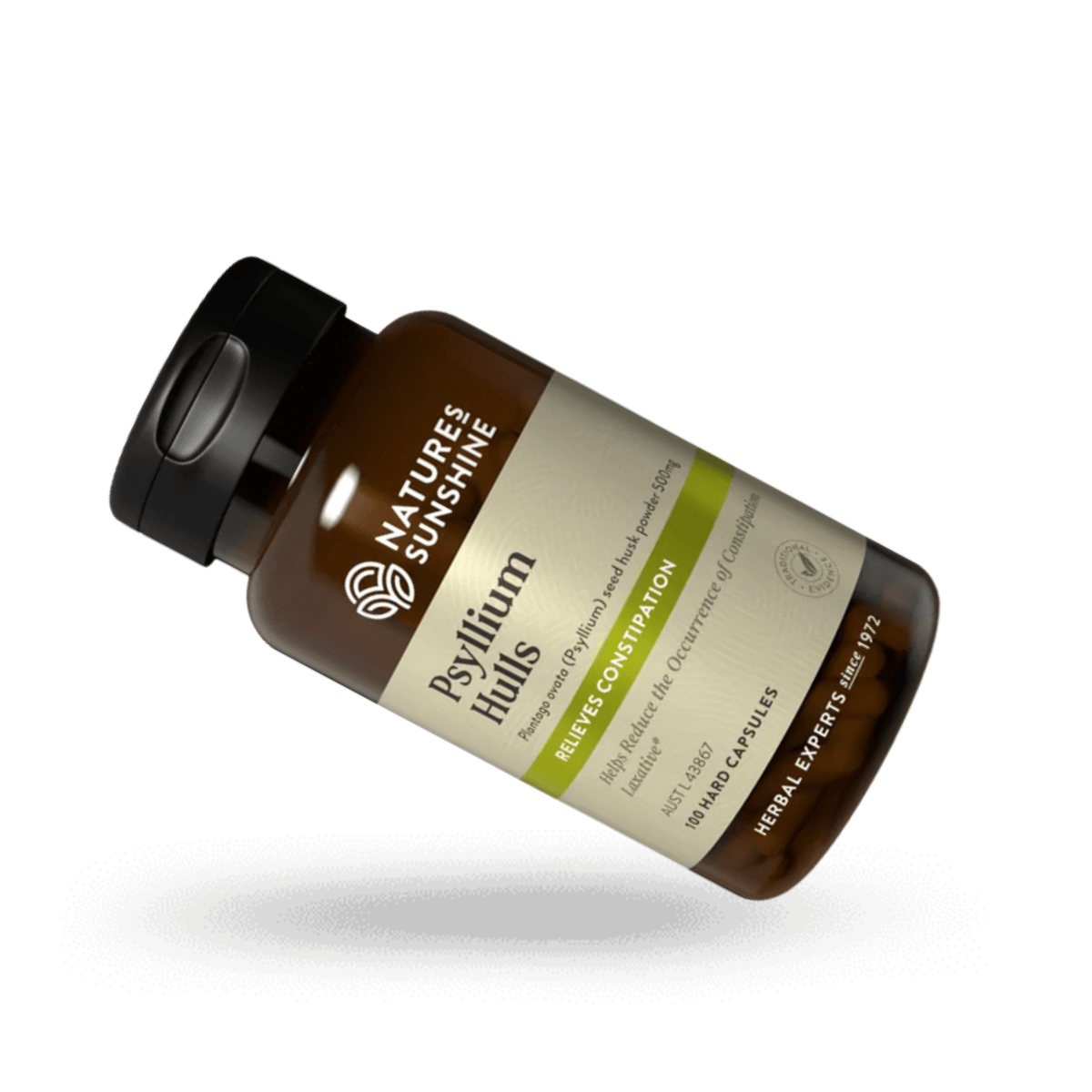 Psyllium Hulls 100 Hard Capsules - Ghama Health