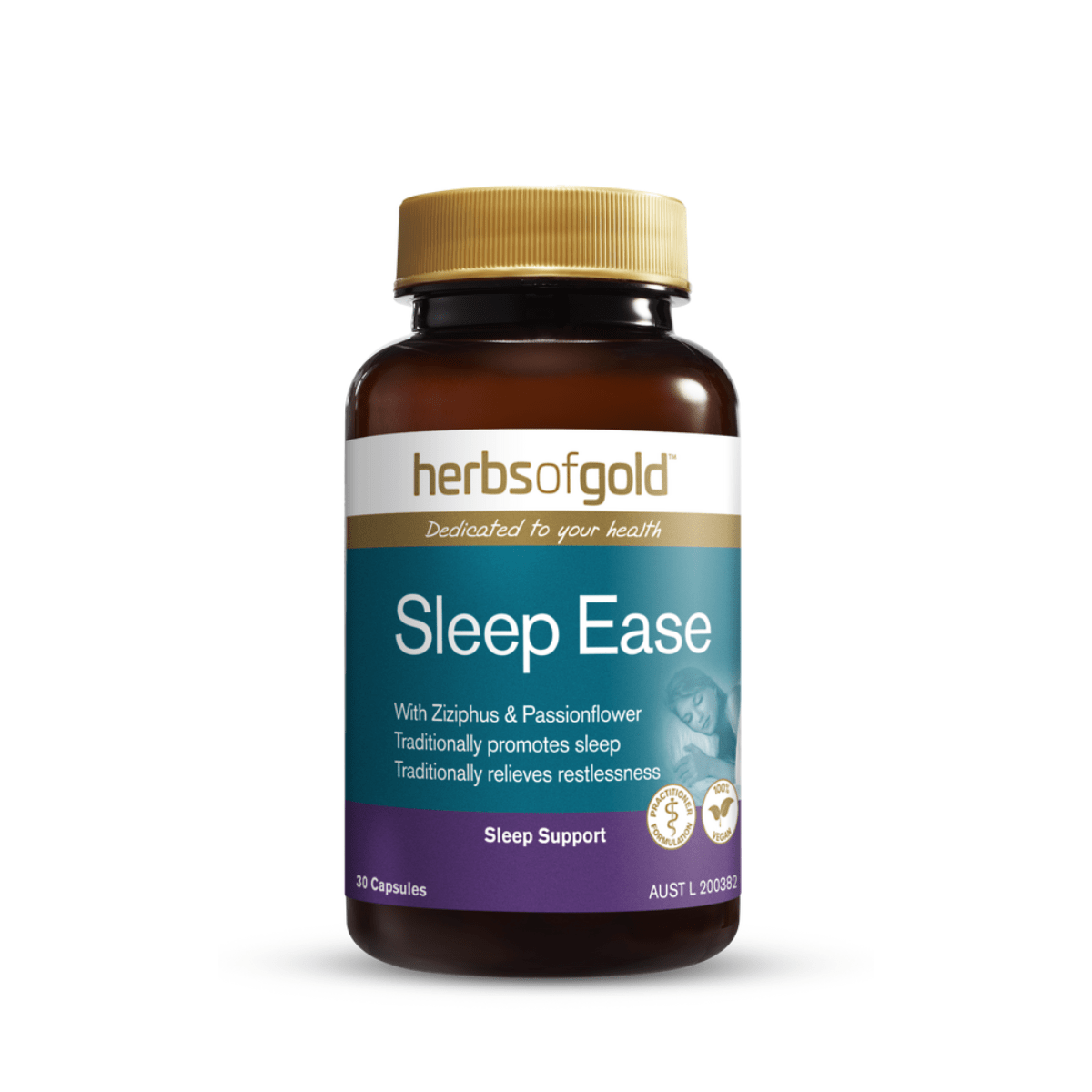 Herbs Of Gold Sleep Ease 30 Capsules