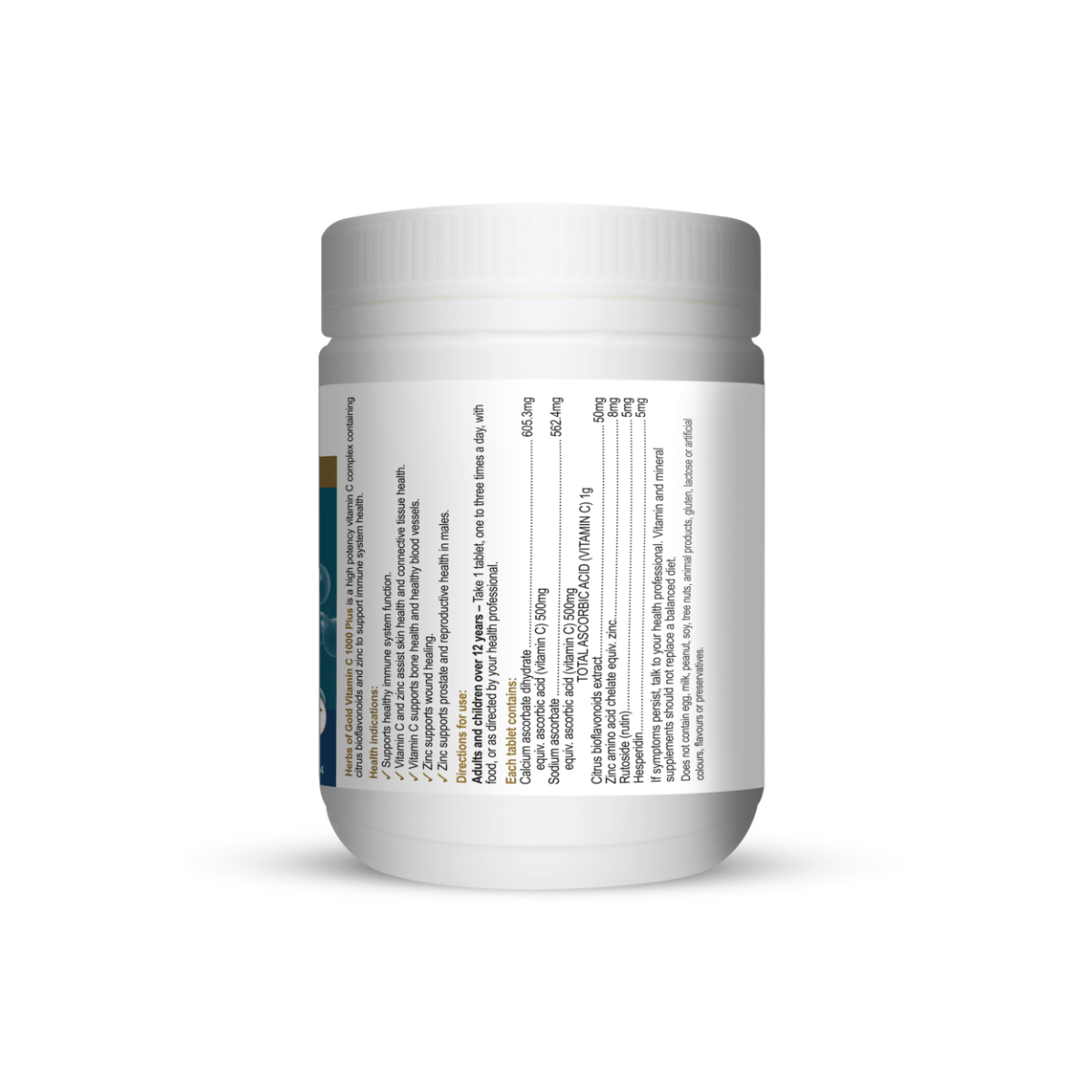 Herbs Of Gold Vitamin C 1000 Plus 120 Tablets