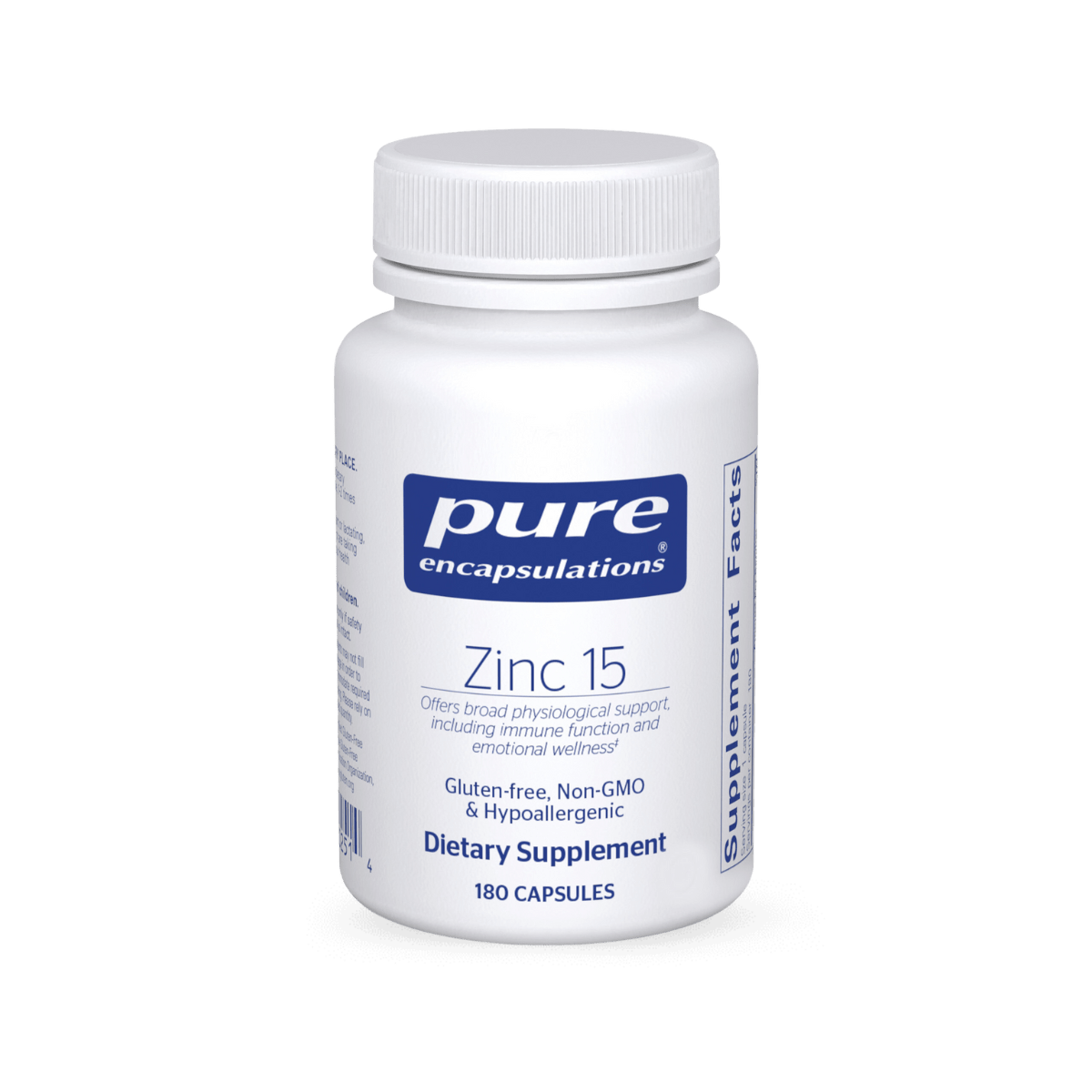 Pure Encapsulations Zinc 15 - 180 Capsules