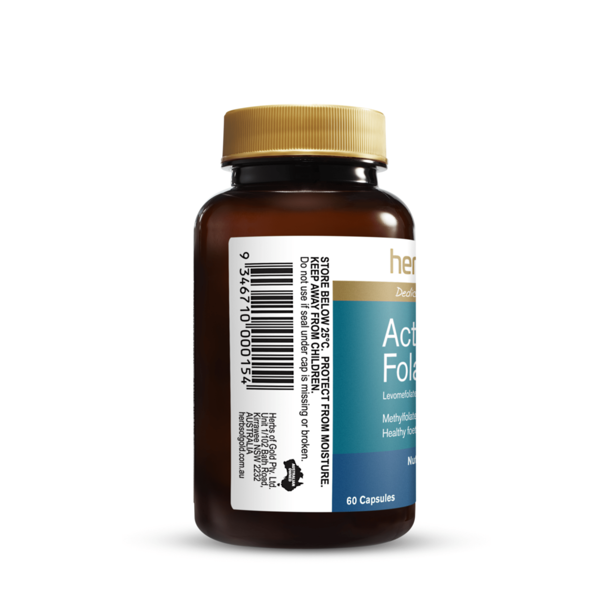 Herbs of Gold Activated Folate 500 60 Capsules