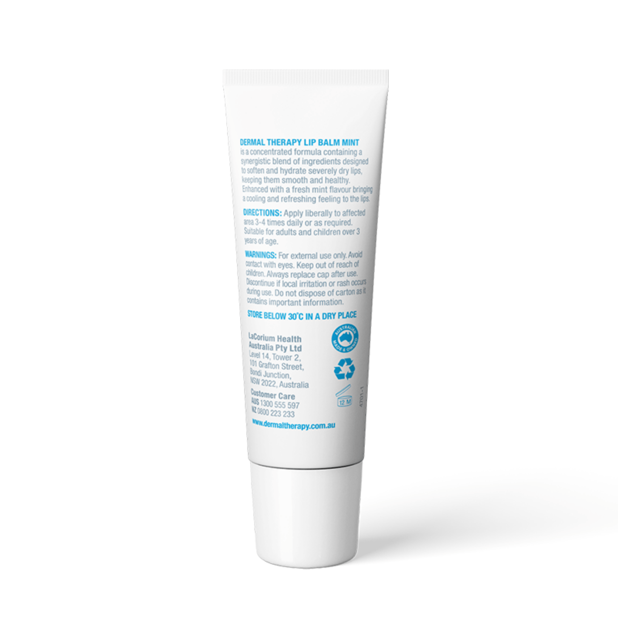 Dermal Therapy Lip Balm Mint 10g