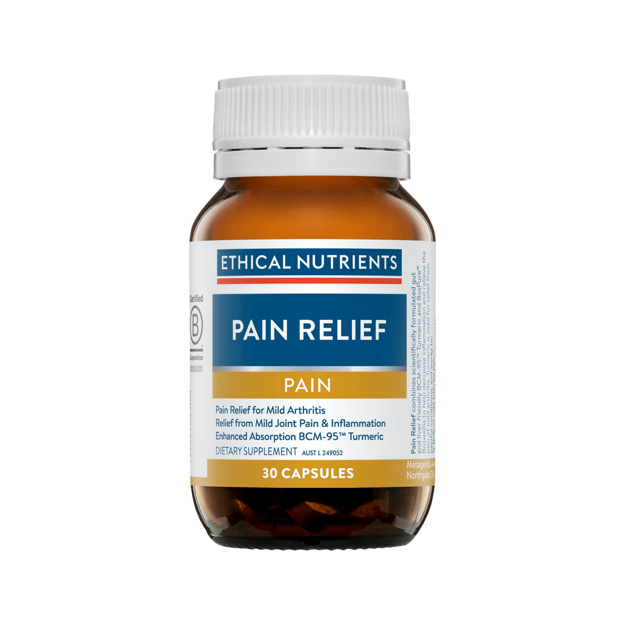 Ethical Nutrients Pain Relief 30 Capsules