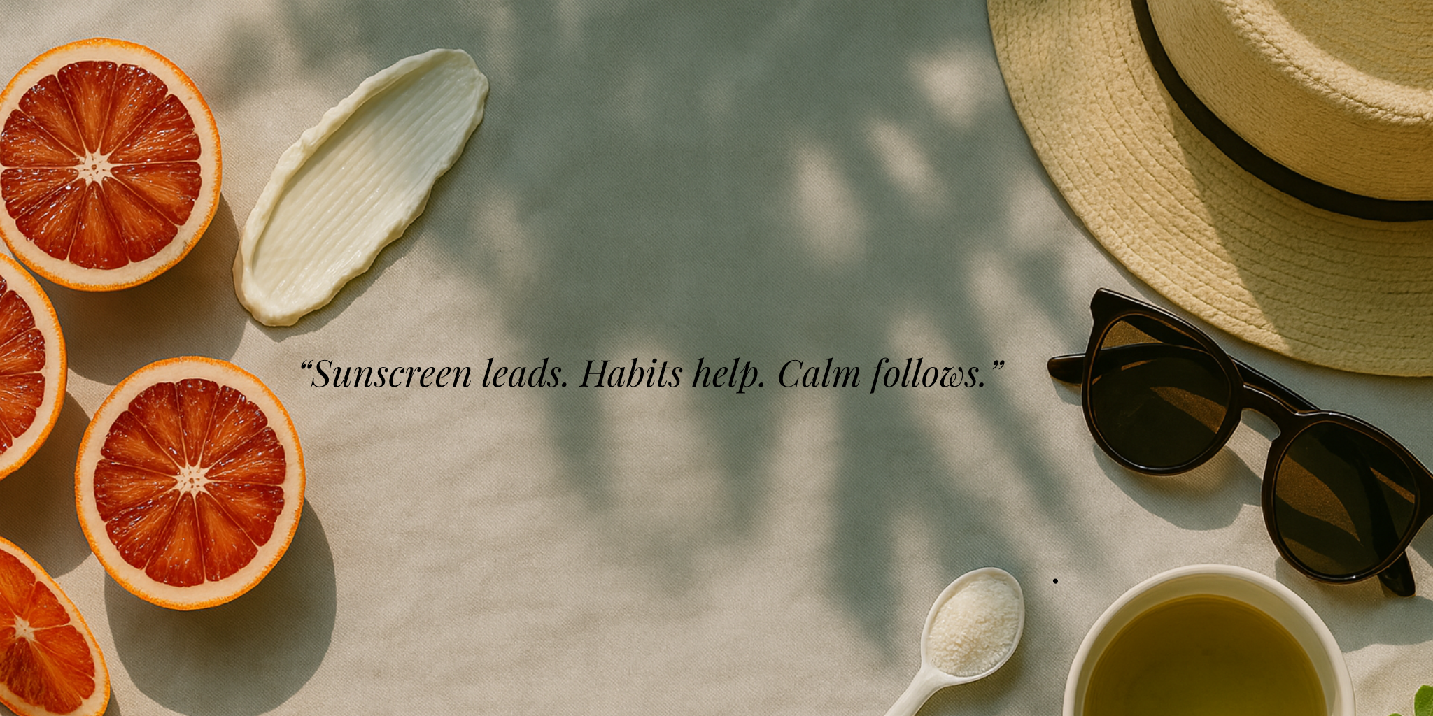 Beyond Sunscreen: Daily Habits & Supplements for Calm Skin