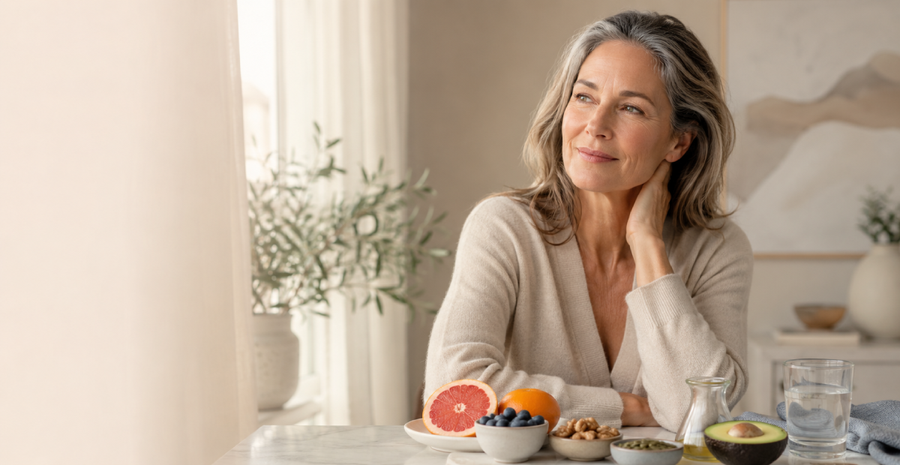 Healthy skin nutrients with collagen and barrier support