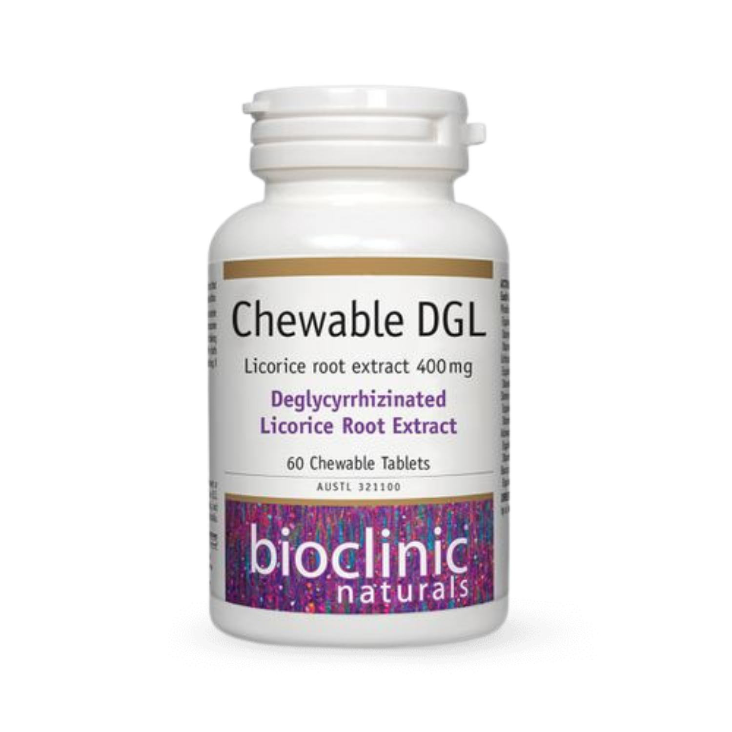 Bioclinic Naturals Chewable DGL 60ct