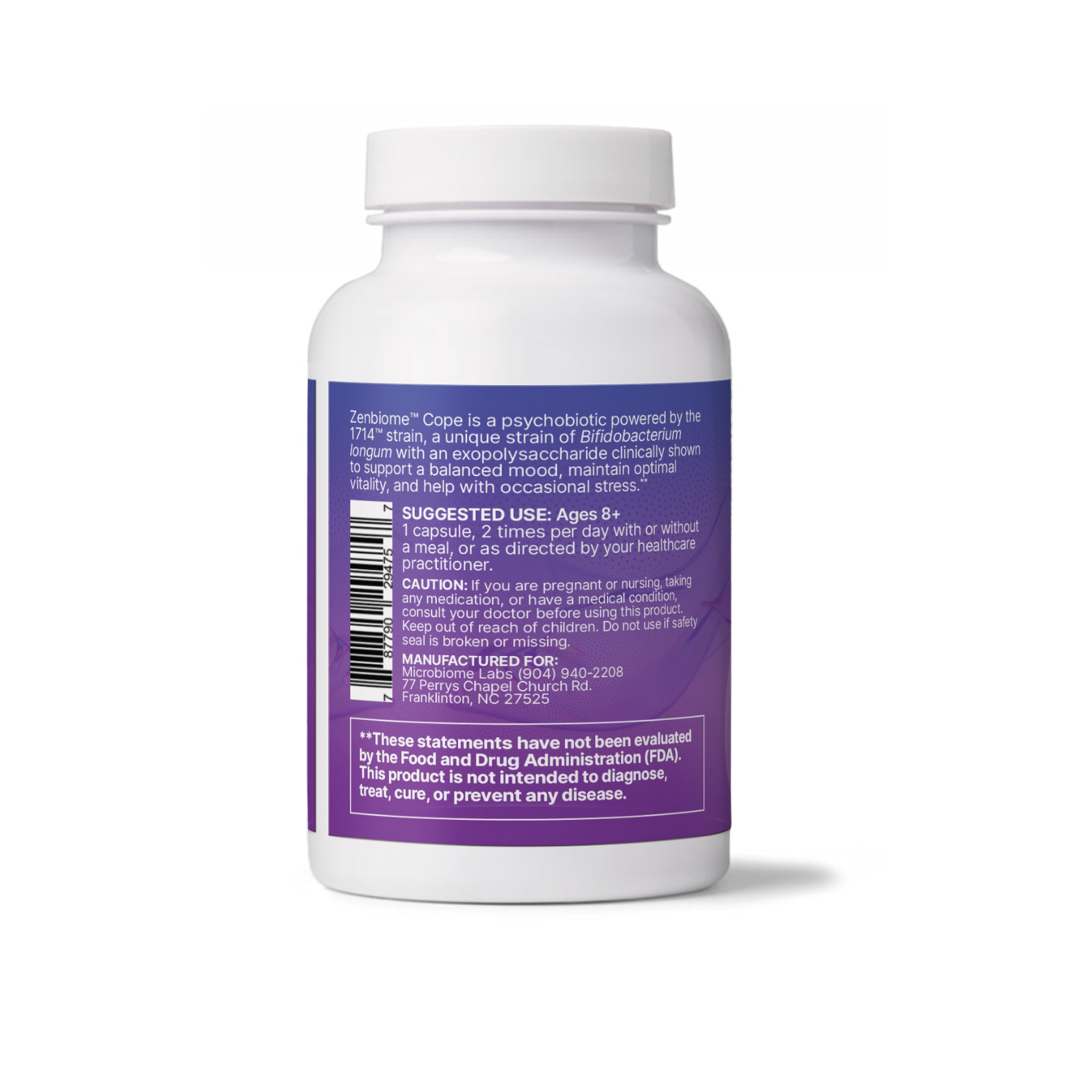 Microbiome Labs Zenbiome Cope 60 Capsules