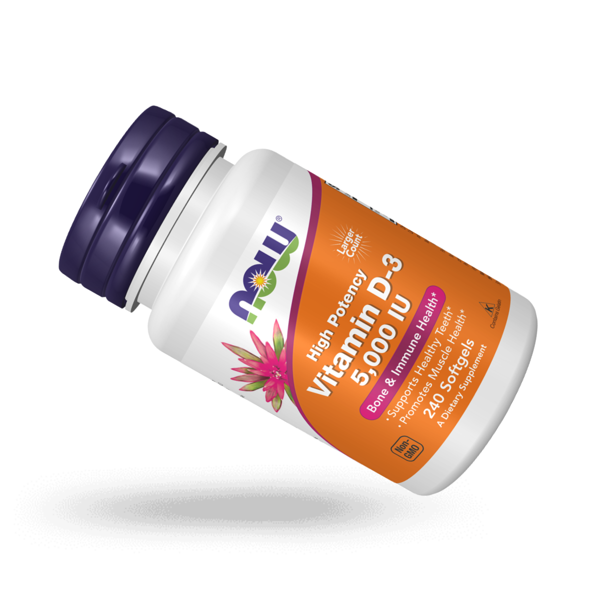 NOW Vitamin D-3 5000 IU 240 Softgels