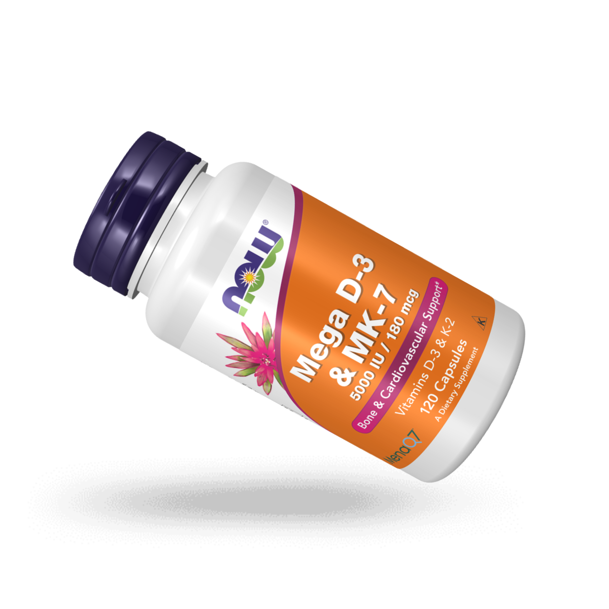 NOW Mega D‑3 & MK‑7 120 Capsules