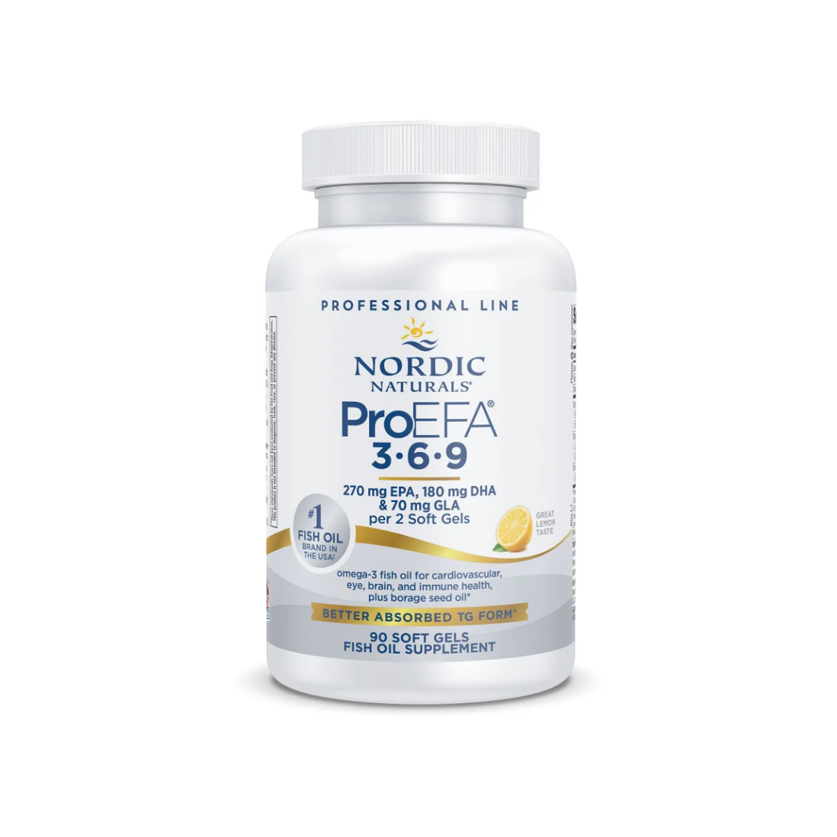 Nordic Naturals ProEFA-3⋅6⋅9 90 Softgel Lemon Flavour