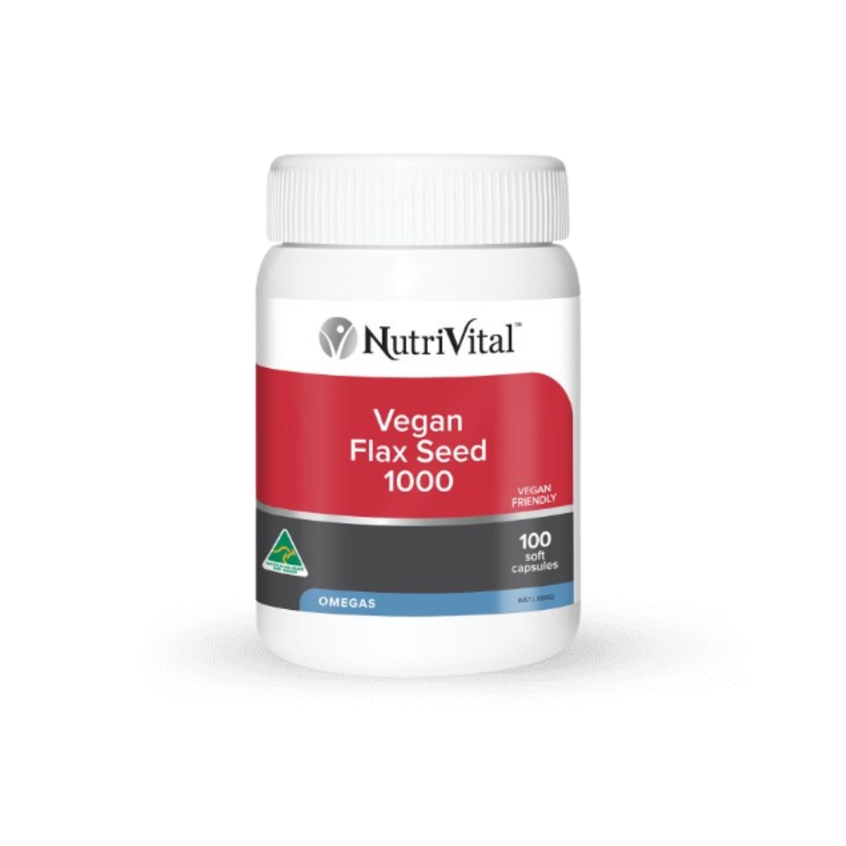 NutriVital Vegan Flax Seed 100 Capsules