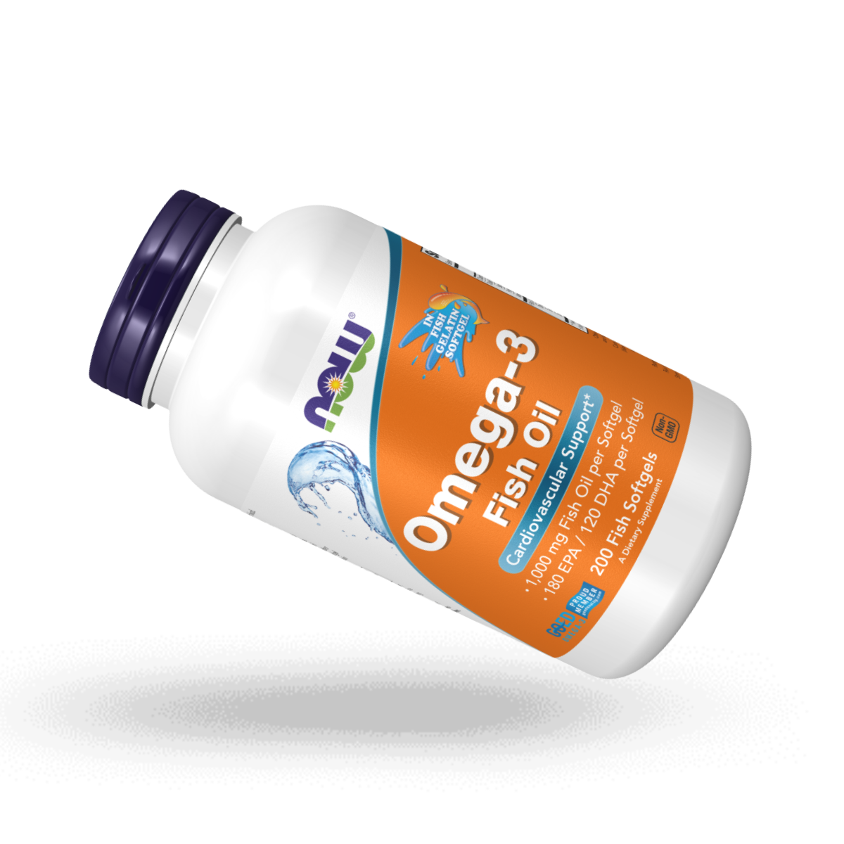 NOW Omega-3, Molecularly Distilled Fish 200 Softgels