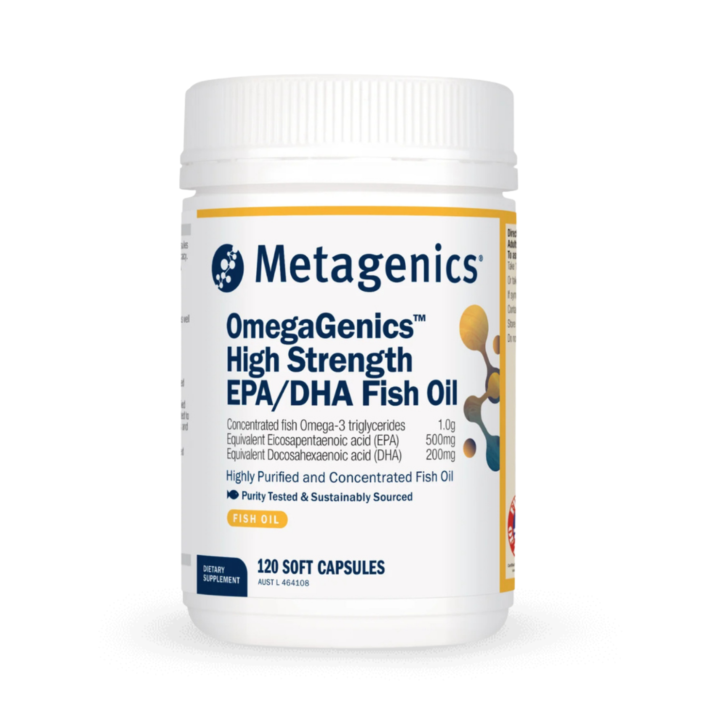 OmegaGenics High Strength EPA/DHA Fish Oil 120 Soft Capsules