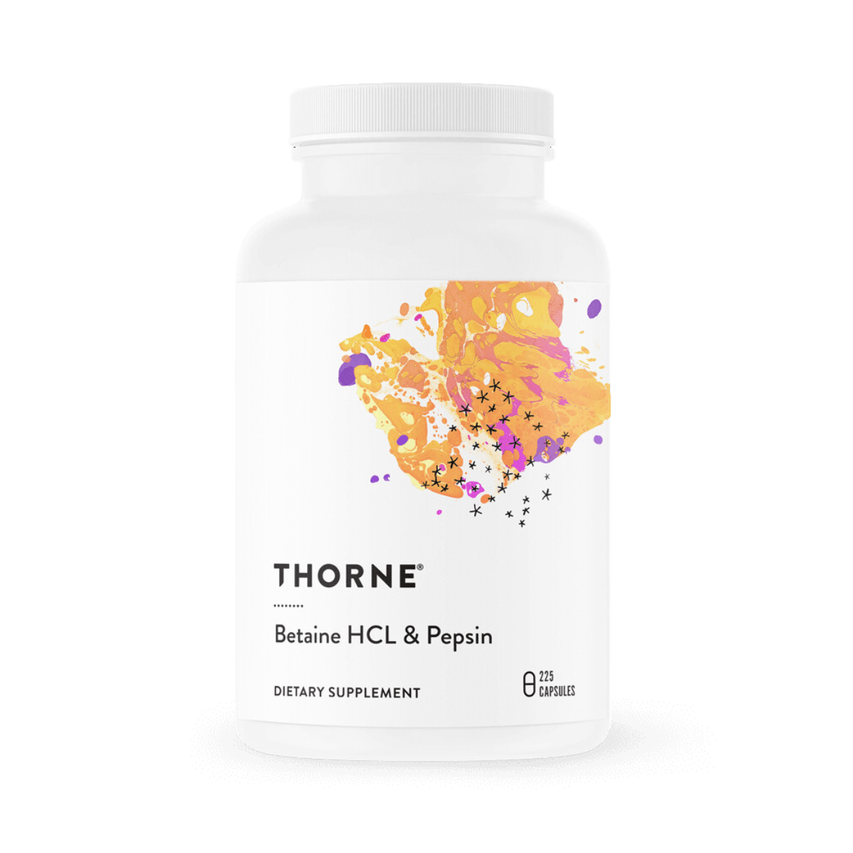 Thorne Betaine HCL & Pepsin 225 Capsules 