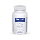 Supplement bottle labeled 'pure encapsulations P5P 50' on a white background
